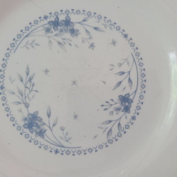 Vintage Corelle Celestial Blue & White Floral Dessert Plates Set of 2 Fine China - Picture 3 of 6